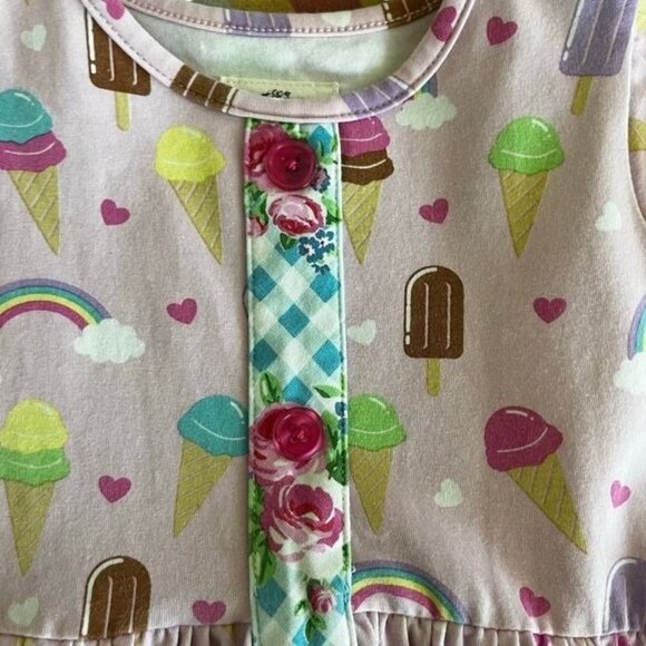Olive Mae Rainbows and Ice Cream Dress Size 3T - Picture 2 of 8
